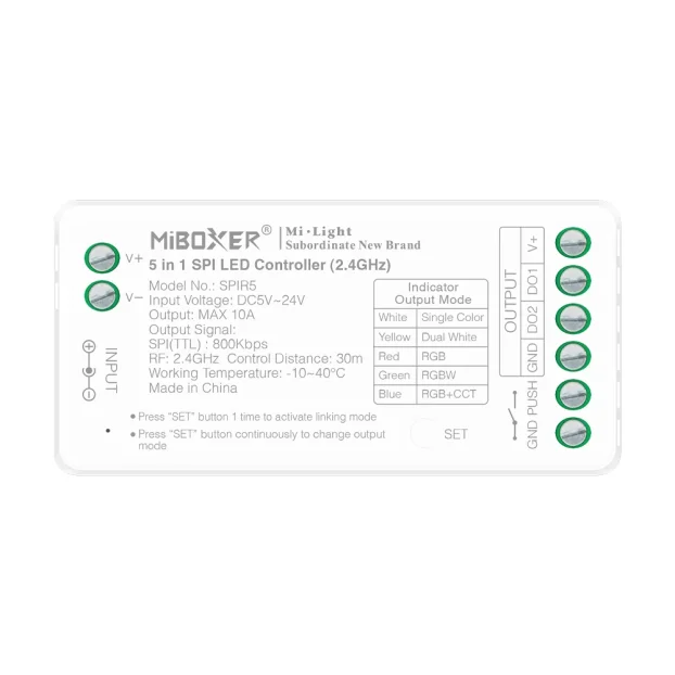 MiBoxer SPIR5 – 5u1 SPI LED kontroler za digitalne LED trake – MiBoxer kontroler